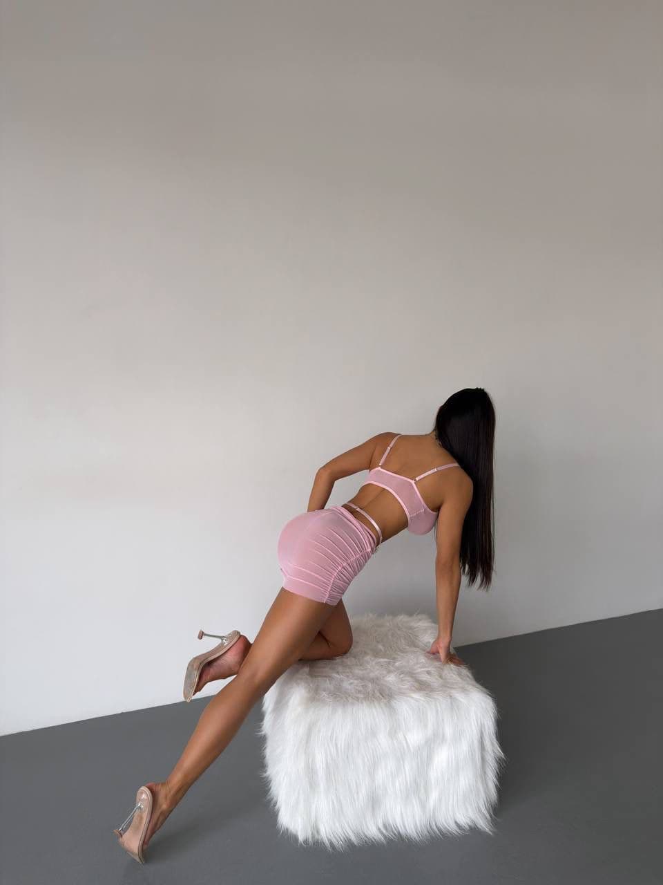 Taşlı Fantazi Takım — Pembe — Pembe, 3. görünüm